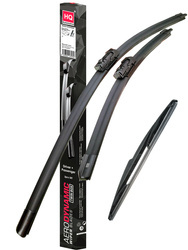 Front & Rear kit of Aero Flat Wiper Blades fit Subaru XV (G24) Oct.2017->