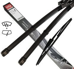 Front & Rear kit of Aero Flat Wiper Blades fit FORD C-MAX Mar.2007-Jul.2010